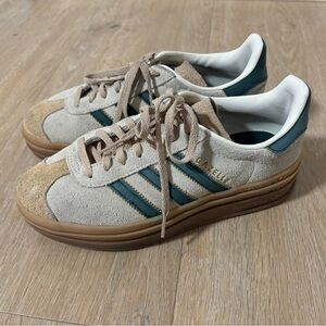 adidas Originals Gazelle Bold "Cream White/Green" Women's Shoes